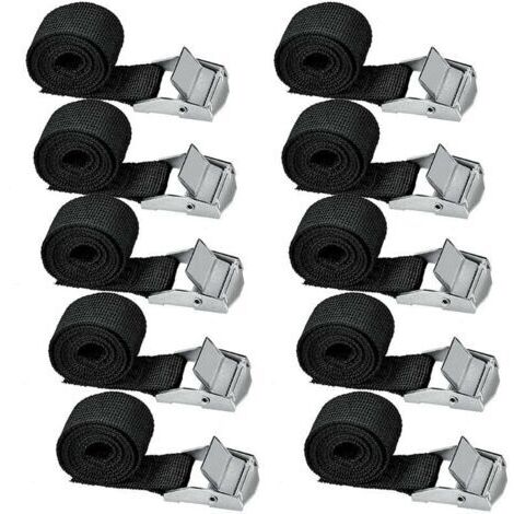 10 pièces sangles d'arrimage 200 cm Kit de fixation pour moto/voiture/porte-vélo sangles de serrage charge maximale 500 kg