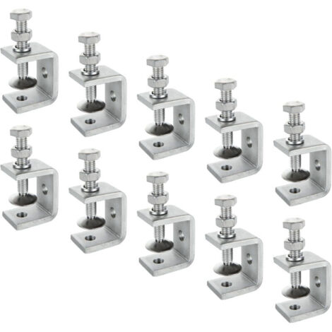 10 Pièces Serre Joints C 30mm, Pince C Acier Inoxydable 304 Réglable Plage de Serrage 0-25mm pour Soudage Charpentier Montage Domestique, l'Ébénisterie