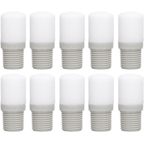 10 Pièces Silencieux d'Échappement d'Air G1/8 pour Valve Pneumatique, Composant pour Cylindre et Électrovanne