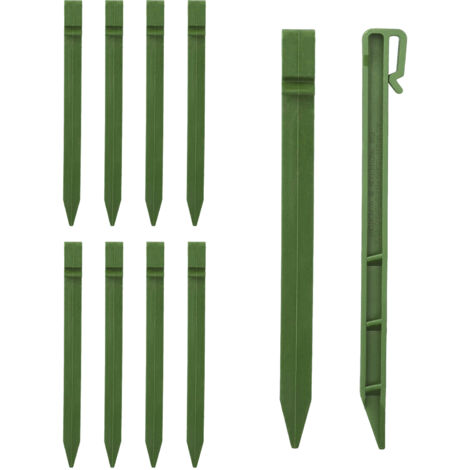 (10 pièces/spécifications vertes : 25 cm de long) piquets de jardin pour le sol et les branches