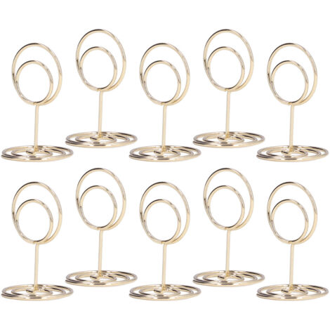 10 pièces Support Chiffre de Table Ronde Base Solide Décor Élégant pour Maison Doré