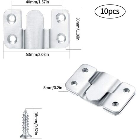 10 Pièces Support Montage Encastré Dissimulé, Supports Suspension Emboîtement Robuste, Connecteur de Meubles, Matériel Suspension Mural Acier Inox Suspendu pour Photos, Miroirs, Sffichage d'ima
