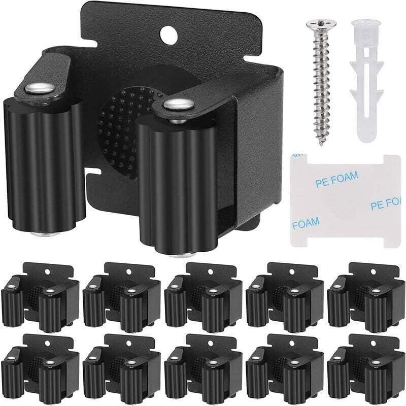 Image of 10 Pièces Support Mural Porte Balai Vadrouille Pelle Outils de Jardin Organisation