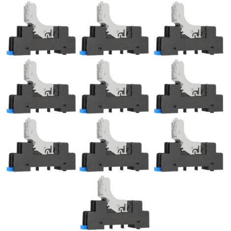 10 Pièces Support Relais 8 Broches Socle Accessoire Ensemble Kit AC 250V pour Équipement de Tour