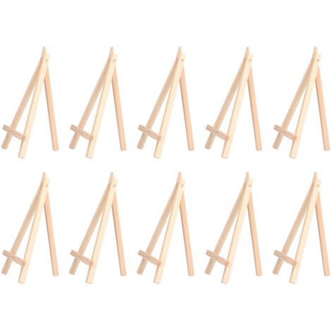 10 Pièces Support Toile 6,1 Pouces Pin Pliable Mini Chevalet Peinture Photo Carte Postale Durable