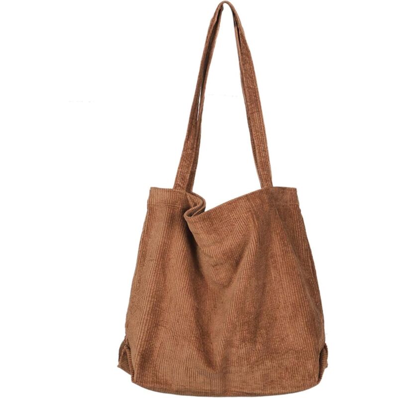 Sac à main en velours côtelé (marron)