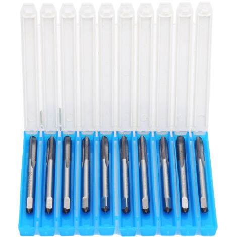 10 Pièces Tarauds Machine HSS M5x0.8 H2 à Filetage Droit pour Outils à Main et Quincaillerie
