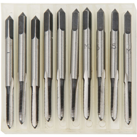 10 Pièces Tarauds Métriques M3.5 Acier Carbone Outils Industriels Fournitures Mécaniques