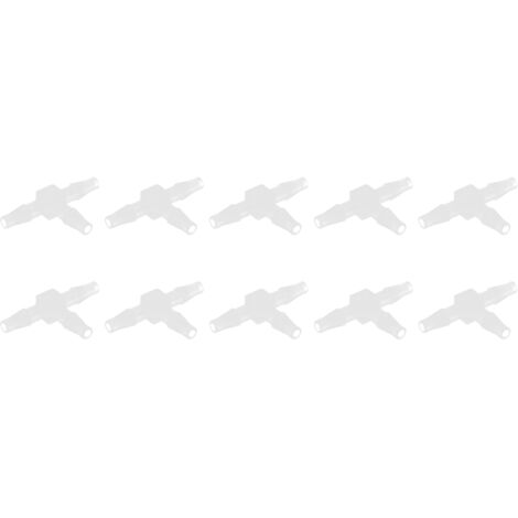 10 Pièces Té en Plastique pour Tuyau 1/2 Pouce, Connexion 3 Voies Haute Pression et Température, 6.4 mm