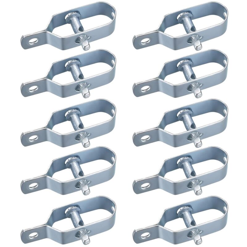 10 Pièces Tendeur Grillage, Tendeur de Clôture, Tendeurs à Fil Barbelé, Kit de Connecteurs Tendeur de Corde pour Fil de Tension (Couleur argent)