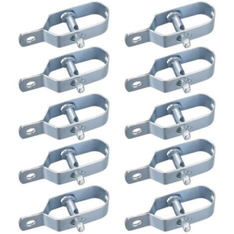 10 Pièces Tendeur Grillage, Tendeur de Clôture, Tendeurs à Fil Barbelé, Kit de Connecteurs Tendeur de Corde pour Fil de Tension (Couleur argent)