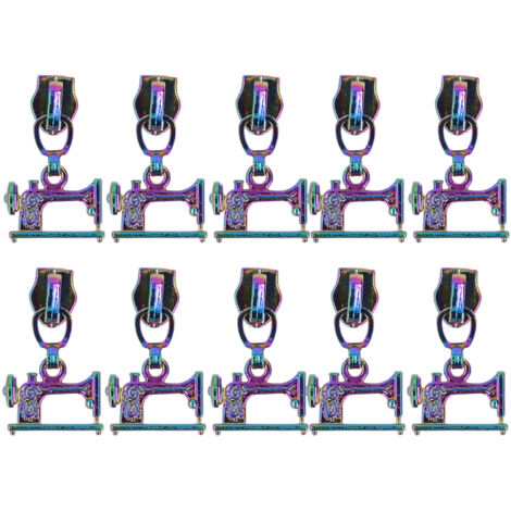 10 Pièces Têtes de Fermeture Éclair Métalliques pour Machine à Coudre - Pulls pour Veste, Sac à Main, Valise - 7 Couleurs