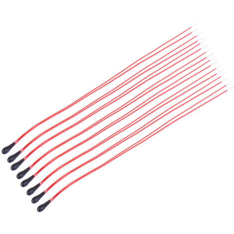 10 pièces Thermistance NTC MF52B Haute Sensibilité avec Fil Émaillé 60mm 10K