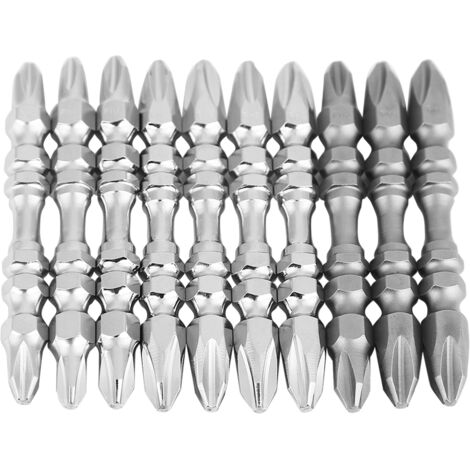 10 Pièces Tournevis Magnétique Double Extrémité PH2 4.5mm 5.5mm 6.35mm pour Vis