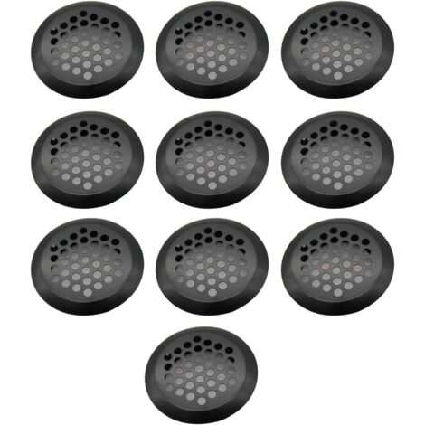 10 Pieces Trou De Maille De Ventilation Ronde en acier inoxydable 35 mm, Trou d'aération rond Pour La Ventilation De La Cuisine, Armoire