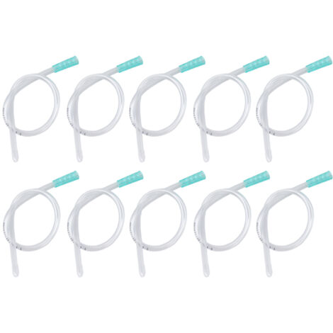 10 Pièces Tubes à Lavement PVC Jetables, Tuyaux de Remplissage pour Irrigation Intestinale Confortable