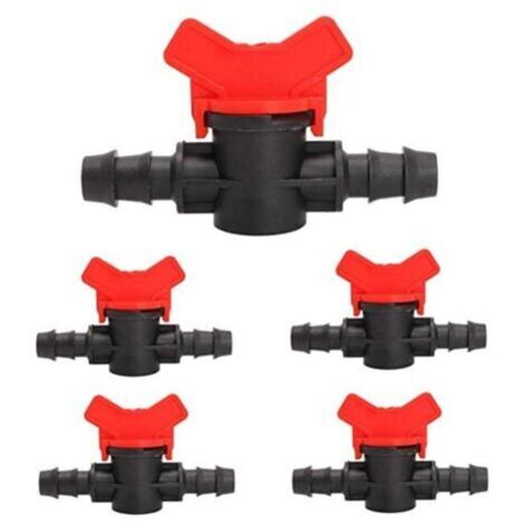 10 Pièces Vanne Commutation d'Irrigation 16 16mm Tuyau Vanne d'Irrigation en Plastique Robinet Jardin en Plastique PE pour L'irrigation des Pelouses de Jardin, 16mm Tuyau