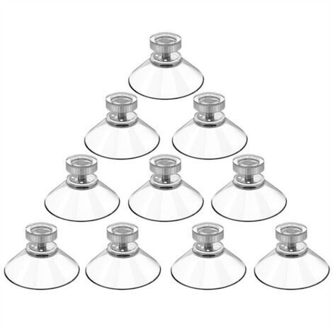 10 Pièces ventouse a visser,Ventouse Filetée Ventouses avec Filetage,Ventouse en Plastique PVC Suspension Ventouse Transparente,ventouse rideau isolant camping car,pour Voiture,van,Camping-40mm