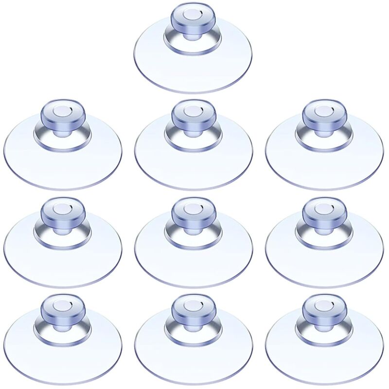 10 Pièces Ventouse,Ventouse Table en Verre,Mini Ventouse,Ventouses Transparentes,Petites Ventouses,pour Variété Surfaces Lisses,Verre,Carrelage,Salle
