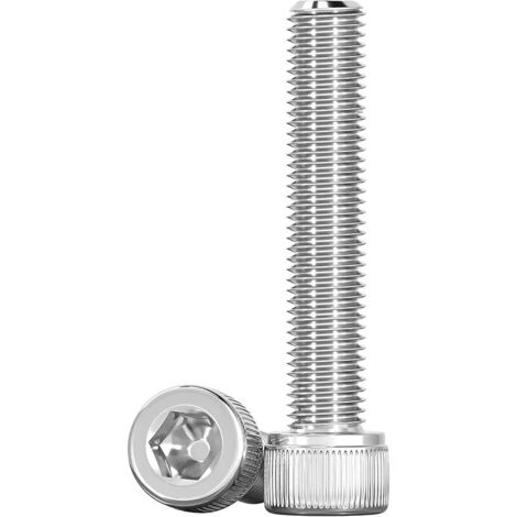 10 Pièces Vis Cylindriques M8 X 40mm Vis Cylindrique à Six Pans Norme DIN 912 / ISO 4762 En Acier Inoxydable A2 V2A Vis à Tête Cylindrique, Filetage Complet