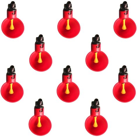 10 pièces volaille eau potable tasses automatique en plastique poulet Cage bols d'eau caille Piegon abreuvoirs pour bétail poulet