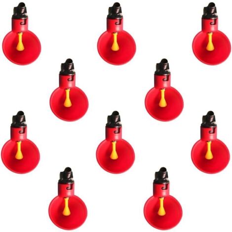 10 pièces volaille eau potable tasses automatique en plastique poulet Cage bols d'eau caille Piegon abreuvoirs pour bétail poulet