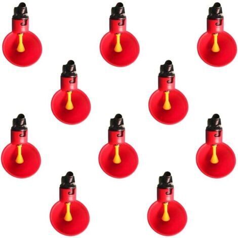 10 pièces volaille eau potable tasses automatique en plastique poulet Cage bols d'eau caille Piegon abreuvoirs pour bétail poulet