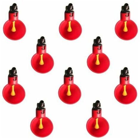 10 pièces volaille eau potable tasses automatique en plastique poulet Cage bols d'eau caille Piegon abreuvoirs pour bétail poulet