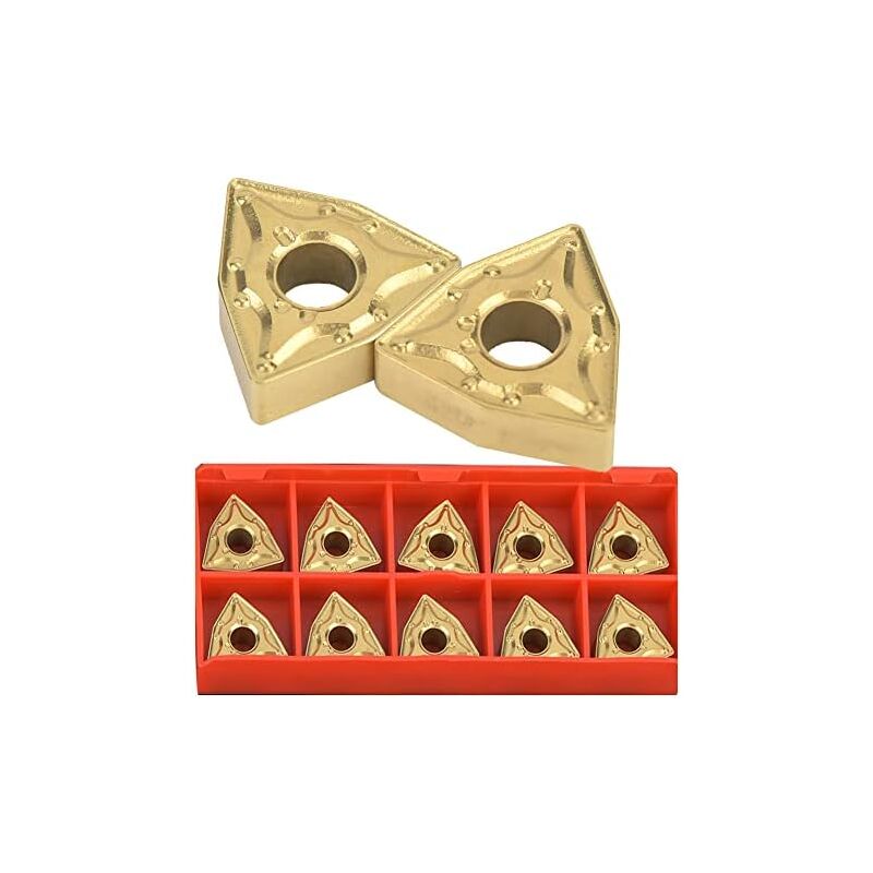 10 Pièces wnmg 432 Inserts/WNMG0804 inserts cnc Plaquettes de Tournage en Carbure, Ensemble d'outils de Tournage de Tour cnc