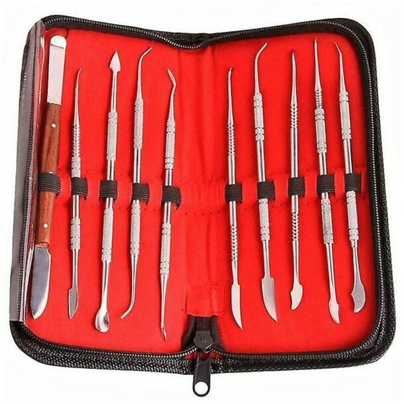 10 pièces/ensemble équipement de laboratoire de soins de santé dentaire Kit d'outils de couteau de Sculpture de Sculpture de cire