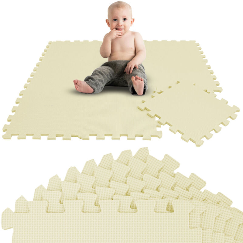 

10 Piezas Alfombra Puzzle para Bebés y Niños - 30x30 Suelo Goma EVA Tapete Juego