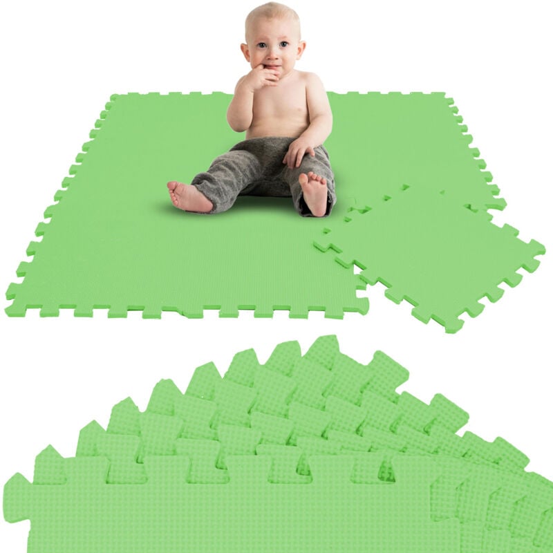

10 Piezas Alfombra Puzzle para Bebés y Niños - 30x30 Suelo Goma EVA Tapete Juego