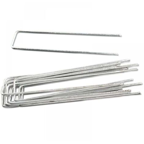 10 piezas de 20 cm en forma de U, soporte para tubería de riego por goteo, tela para césped duradera