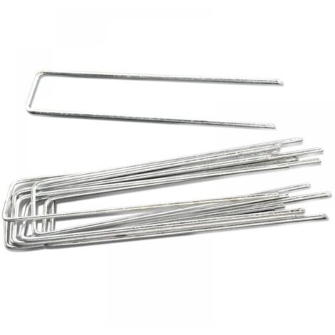 10 piezas de 20 cm en forma de U, soporte para tubería de riego por goteo, tela para césped duradera