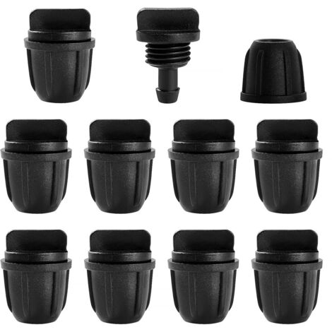 10 piezas de accesorios para riego por goteo para tuberías de 4/7 mm, adaptadores para riego por goteo, accesorios rectos para riego, conector para manguera de riego