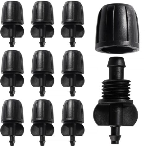 10 piezas de conectores para riego por goteo, conector de manguera de riego de 2 vías para tuberías de 8/12 mm a 4/7 mm, conector para riego por goteo, para jardín y césped.