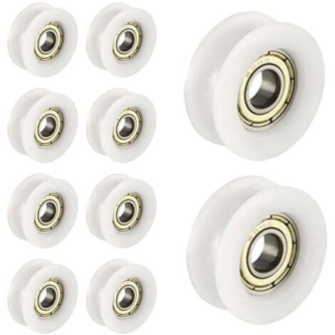 10 piezas de nailon con rodamientos 608 integrados de plástico, bolas de ranura de 6, 30 y 10 mm, polea guía