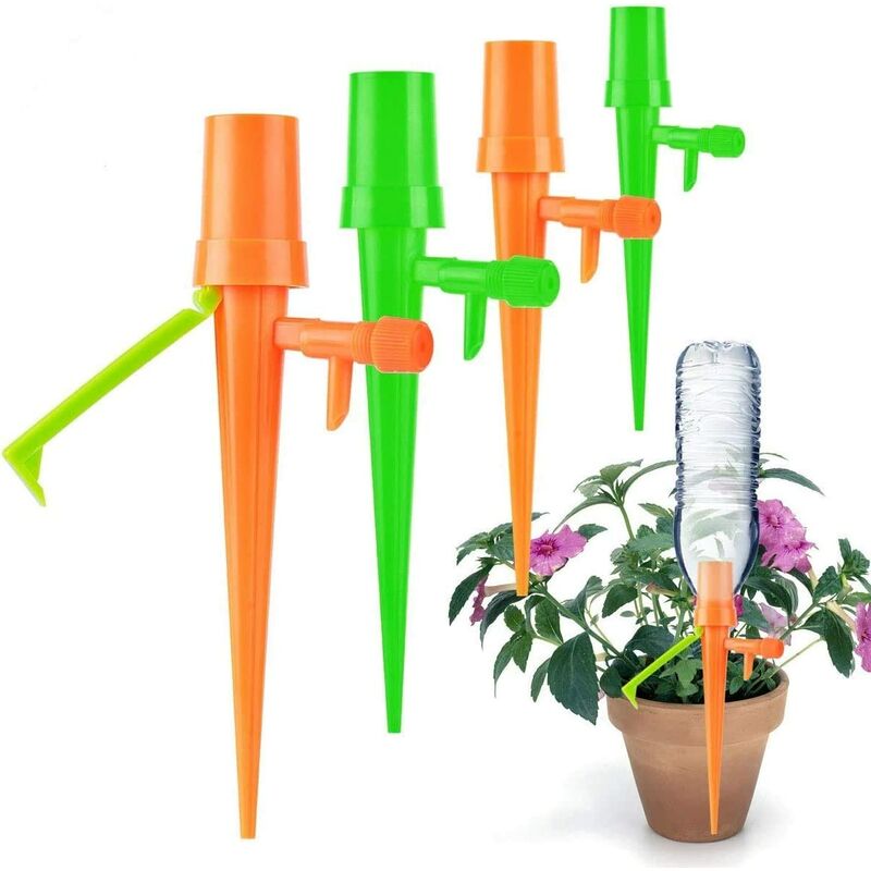 

10 piezas de riego automático de plantas de bricolaje, sistema de riego dispensador de plantas de riego, flores, bonsai, juego de riego de jardinería