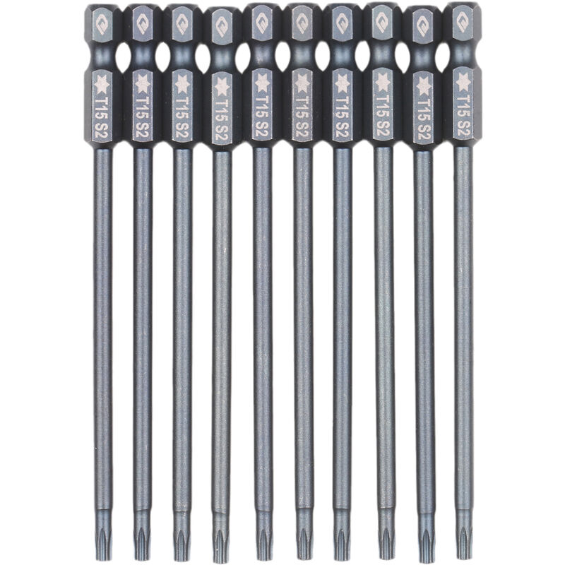 

10 piezas de seguridad Torx bit con valor de 1/4 pulgadas Drive prueba de manipulaciones Torx Bit Set 3,93 pulgadas de largo S2 acero magnetico