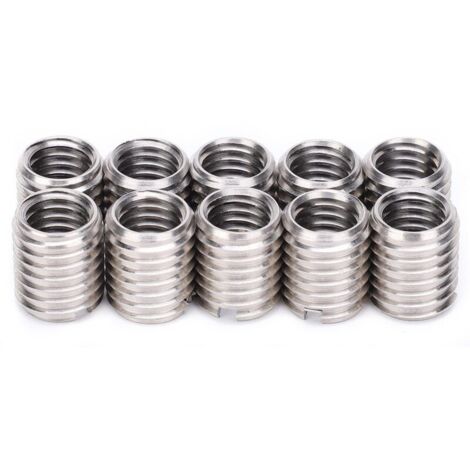 10 piezas M8 interior 1,25, M10 exterior 1,5 longitud 12 mm, orificio inferior 9,0 mm
