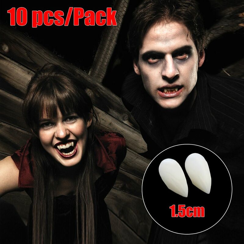 

10 piezas / paquete de Halloween Vampire Zombie Dientes falsos Dientes de juguete Truco Fiesta Dientes falsos Accesorios para disfraces Facil de
