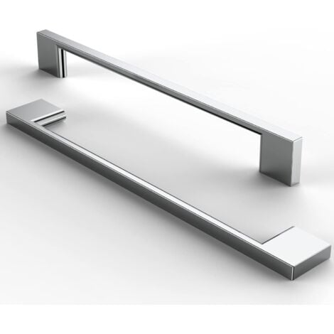 10 Piezas Tirador de Cajón Manijas de Muebles Modernos con Tornillos para Armarios Gabinetes Cromo - 192mm