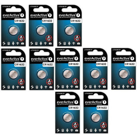 10 PILE CR1632 Lithium 3V EVERACTIVE