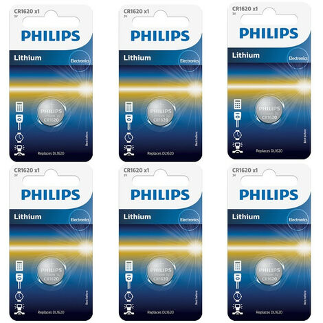 10 Piles Philips CR1620
