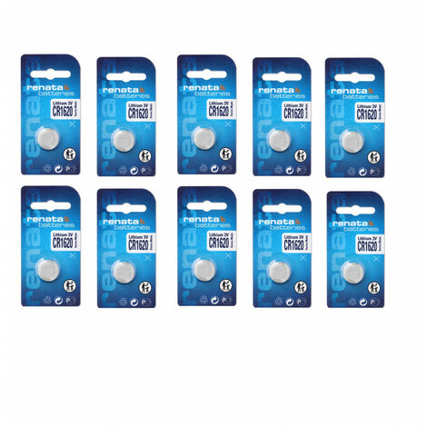 10 piles Renata CR1620