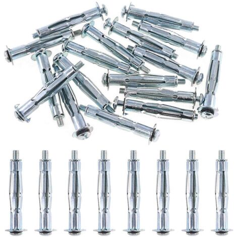10 Pince Cheville Molly M4x38 Acier Zingué Pour Placo Gypse Rénovation
