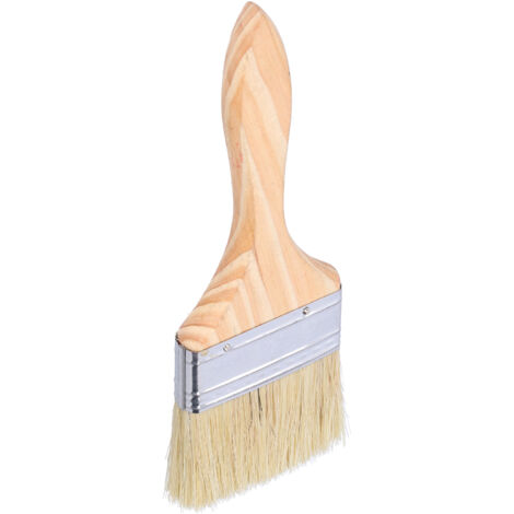 10 Pinceaux en Bois pour Peinture, Vernis et Colle - Lot Polyvalent pour Artistes et Bricoleurs