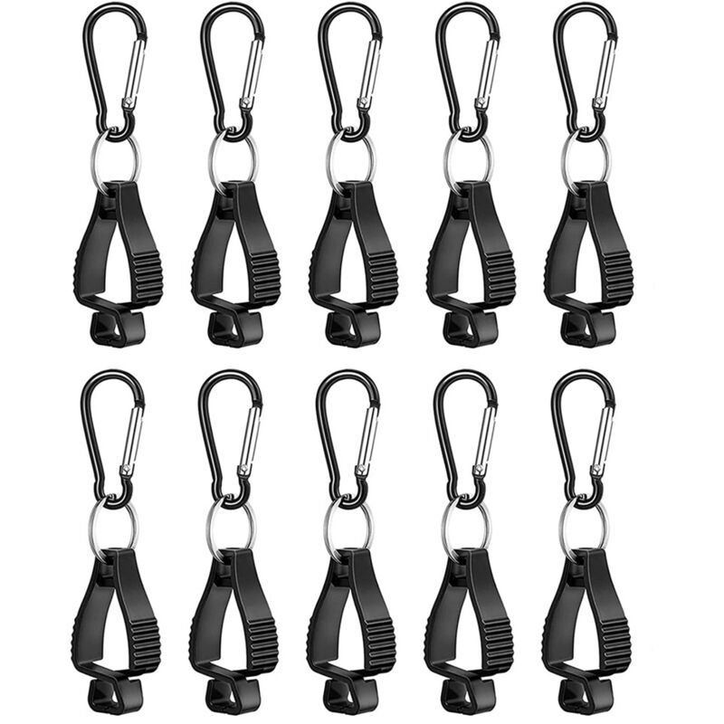 10 pinces à gants en plastique pour camping et travaux extérieurs, forme A