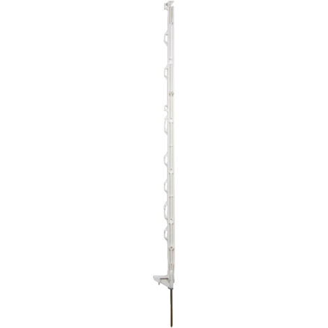 10 piquets blancs plastique 104 cm