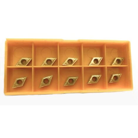 10 PLACCHETTE INSERTO UTENSILI TORNIO INSERTI A ROMBO LATO 7 MM PLACCHETTE